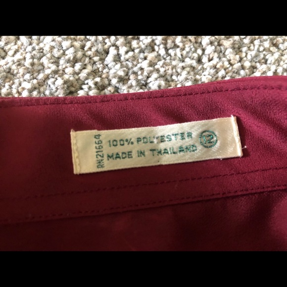 Burgundy Breckenridge Blouse Size 12 Classic Official Classic Workwear - Picture 6 of 7